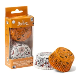 Decora Cupcake Vormpjes Halloween Pompoen & Geest Ø50x32(h) mm 36st Clearance