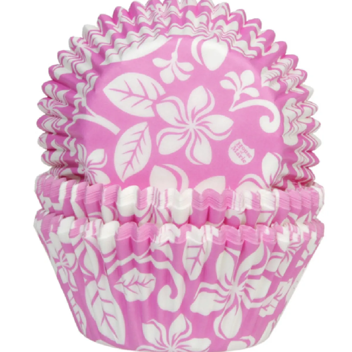 House of Marie Cupcake Vormpjes HoM Aloha Bloem Roze 50x33mm. 50st. Hot