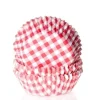 House of Marie Cupcake Vormpjes HoM Boerenbont Ruit Rood 50x33mm. 50st. Clearance
