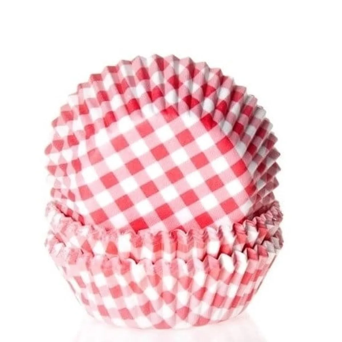 House of Marie Cupcake Vormpjes HoM Boerenbont Ruit Rood 50x33mm. 50st. Clearance