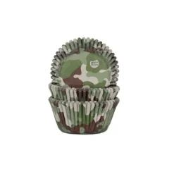 House of Marie Cupcake Vormpjes HoM Camouflage Groen 50x33mm. 50st. Best