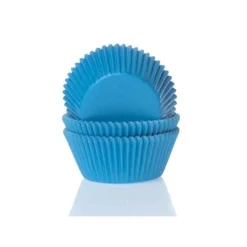 House of Marie Cupcake Vormpjes HoM Cyaanblauw 50x33mm. 50st. Outlet