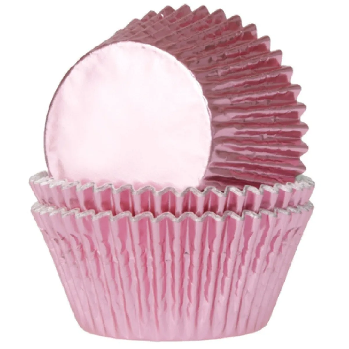 House of Marie Cupcake Vormpjes HoM Folie Baby Roze 51x38mm. 500st. Clearance