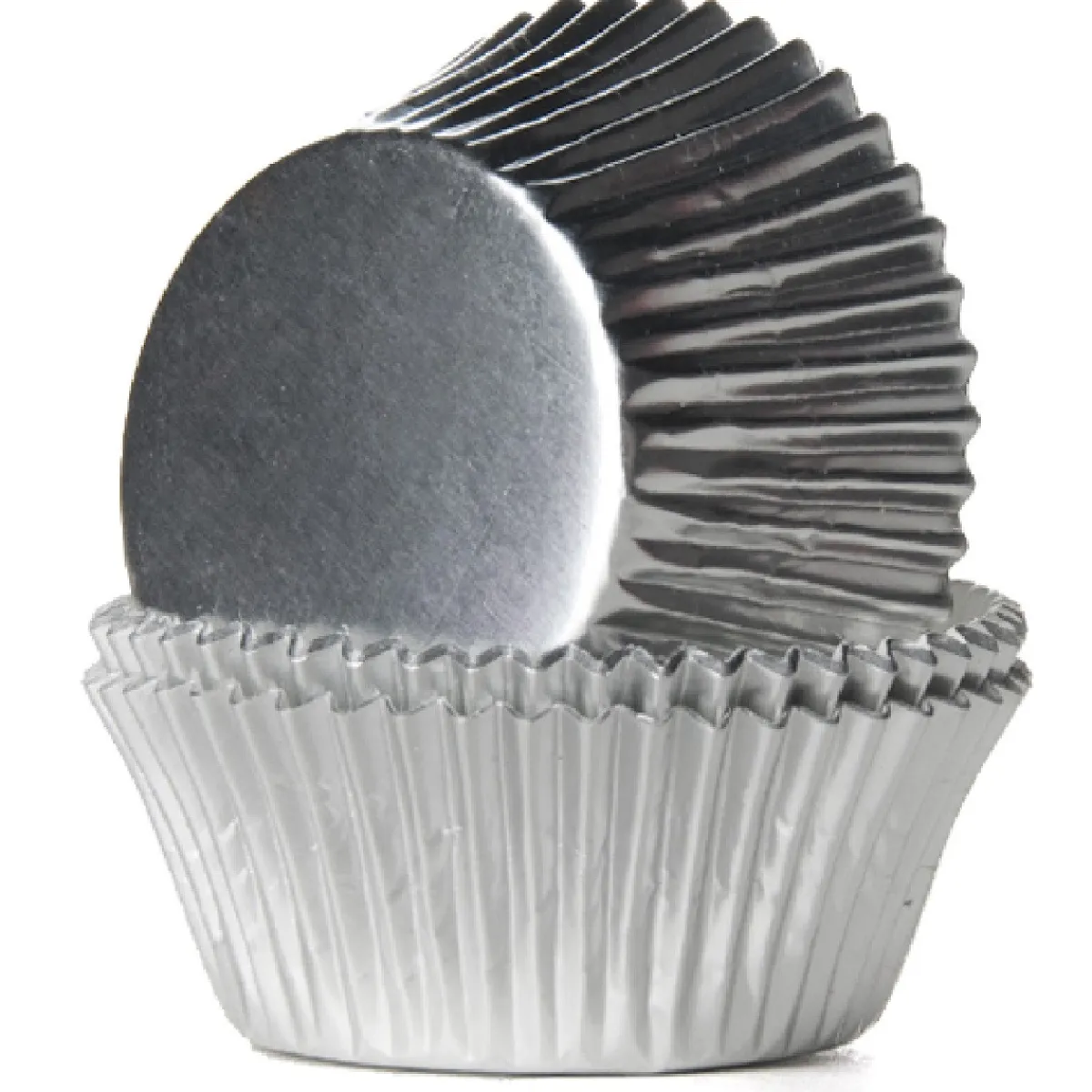 House of Marie Cupcake Vormpjes HoM Folie Zilver 50x38mm. 500st. Hot