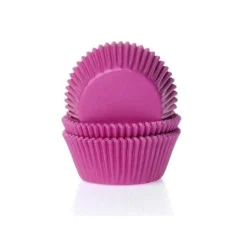 House of Marie Cupcake Vormpjes HoM Fuchsiaroze 50x33mm. 500st.** New