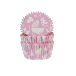 House of Marie Cupcake Vormpjes HoM Geboorte Roze 50x33mm. 50st. Best
