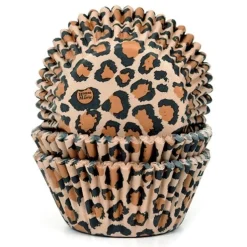House of Marie Cupcake Vormpjes HoM Luipaard 50x33mm. 50st. Sale