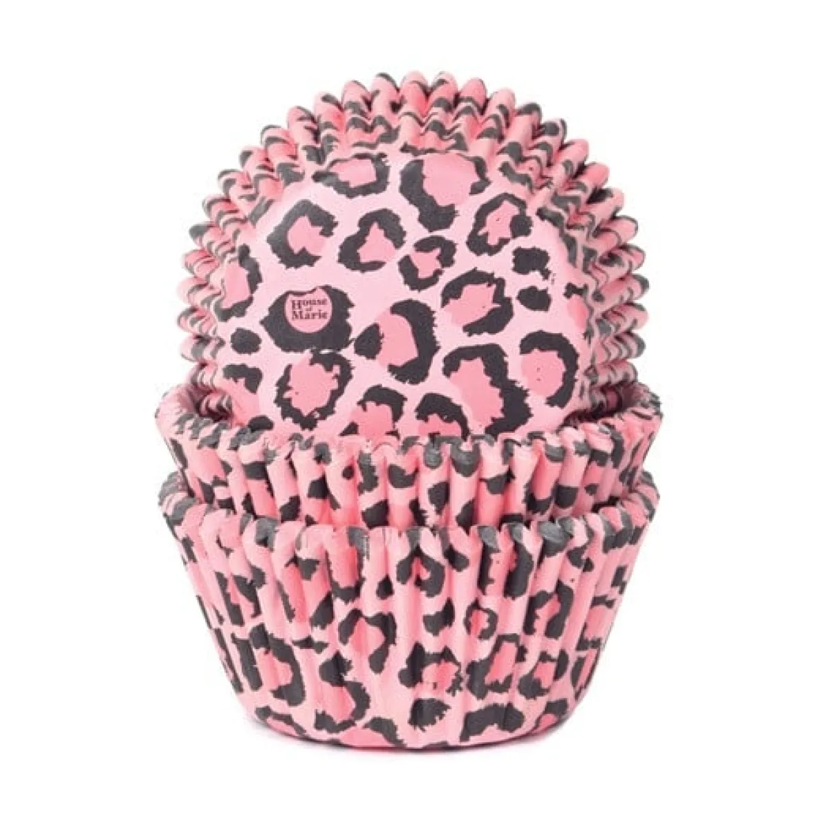 House of Marie Cupcake Vormpjes HoM Luipaard Roze 50x33mm. 50st. Best