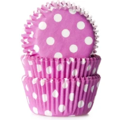 House of Marie Cupcake Vormpjes HoM MINI Polkadot Roze 35x23mm. 60st. Outlet
