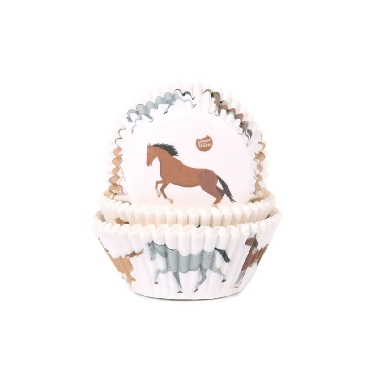 House of Marie Cupcake Vormpjes HoM Paarden 50x33mm. 50st.
