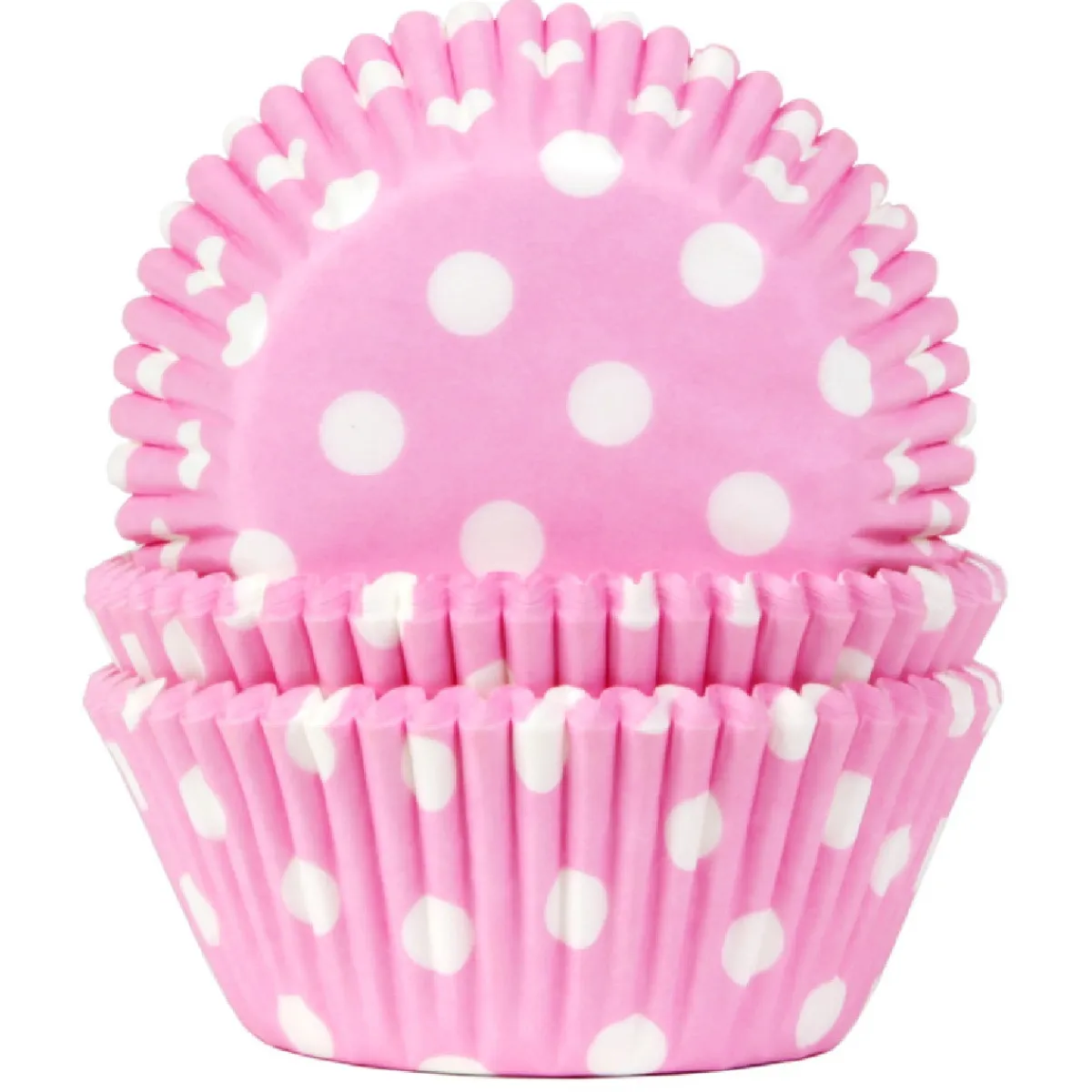 House of Marie Cupcake Vormpjes HoM Polkadot Roze 50x33mm. 50st. Best