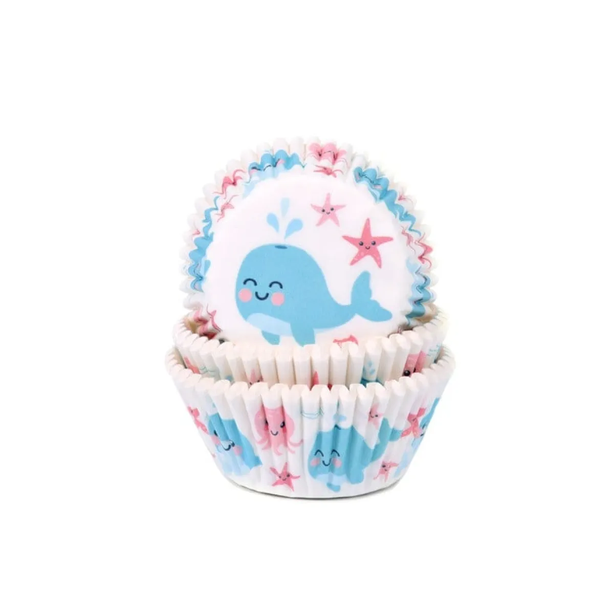 House of Marie Cupcake Vormpjes HoM Walvis (Gender Reveal) 50x33mm. 50st. Hot