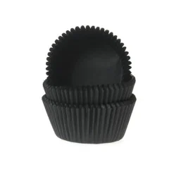 House of Marie Cupcake Vormpjes HoM Zwart 50x33mm. 50st. Hot
