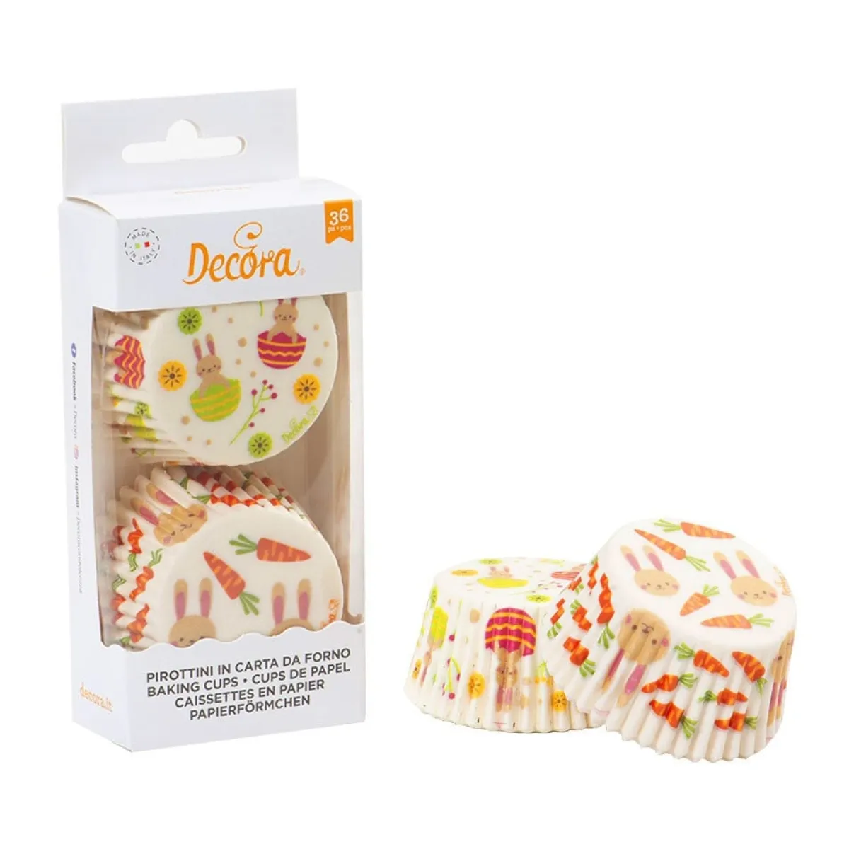 Decora Cupcake Vormpjes Paashaas Ø50x32(h)mm 36 stuks Clearance