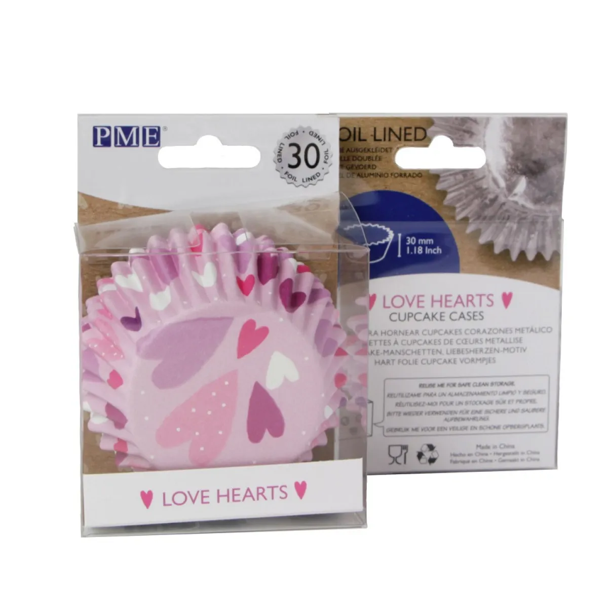 PME Cupcake Vormpjes Hartjes 30 stuks Discount
