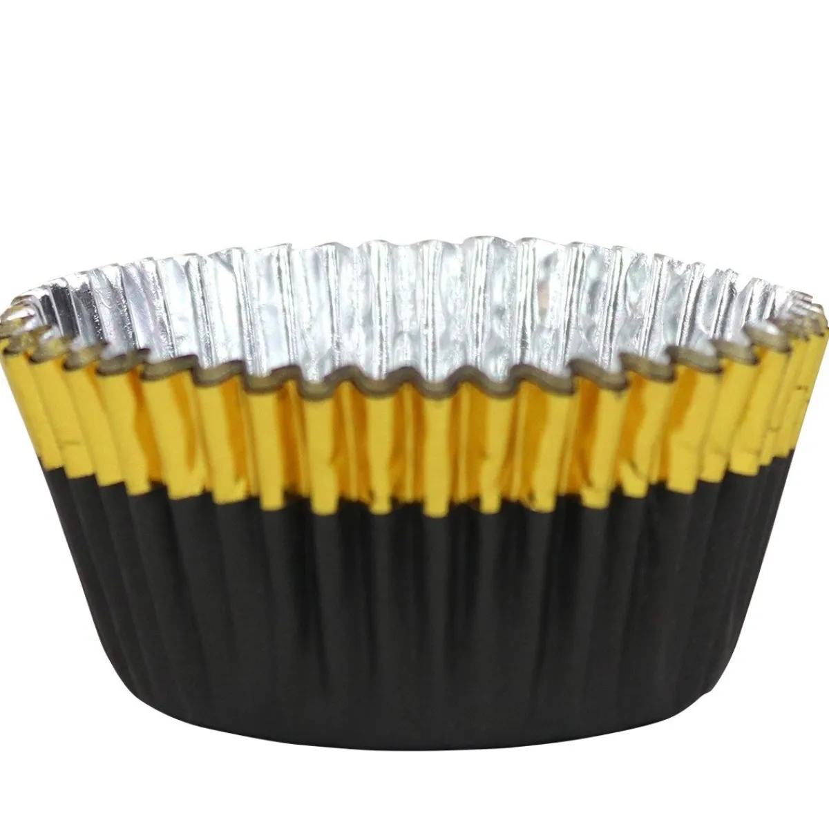 PME Cupcake Vormpjes Zwart met Gouden Rand 30 stuks Sale