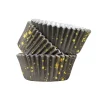 PME Cupcake Vormpjes Zwart met Goud 30 stuks New