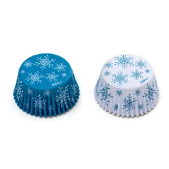 Decora Cupcake Vormpjes Sneeuwvlokken Ø50x32(h) mm 36 stuks Outlet