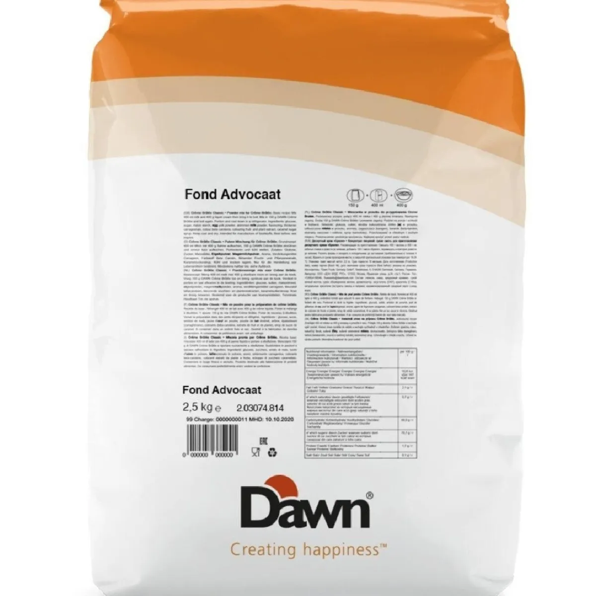 Dawn Fond Advocaat Smaak Bavarois 2,5kg Sale