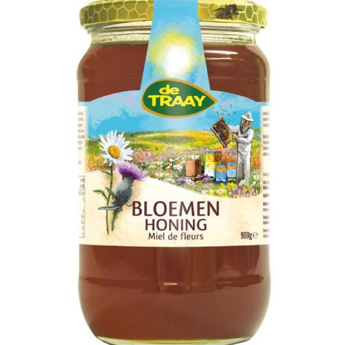 De Traay Bloemenhoning 900g Hot