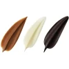 Dobla Chocoladedecoratie Blaadjes Wit, Melk en Puur 160st.