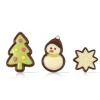 Dobla Chocoladedecoratie Cartoon Kerst Assortiment (90st) New