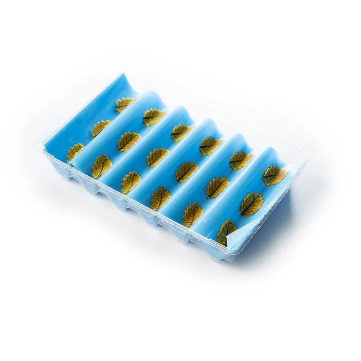 Dobla Chocoladedecoratie Gebogen Blad Geel (144 stuks) Hot