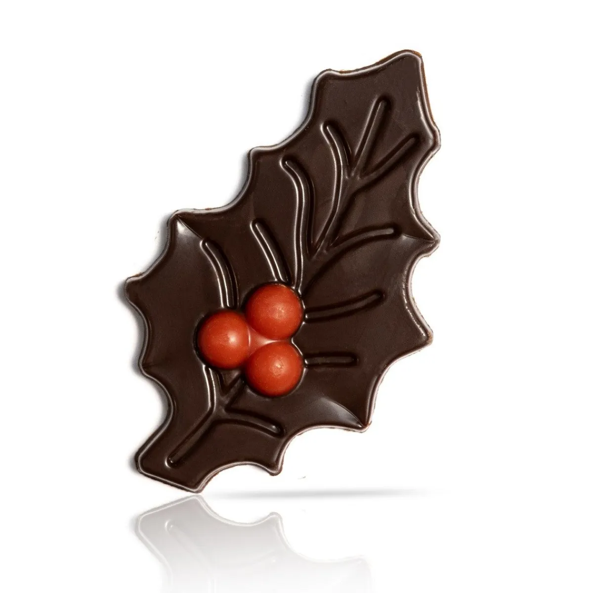 Dobla Chocoladedecoratie Hulstblad Puur met Bes (182 stuks) Best