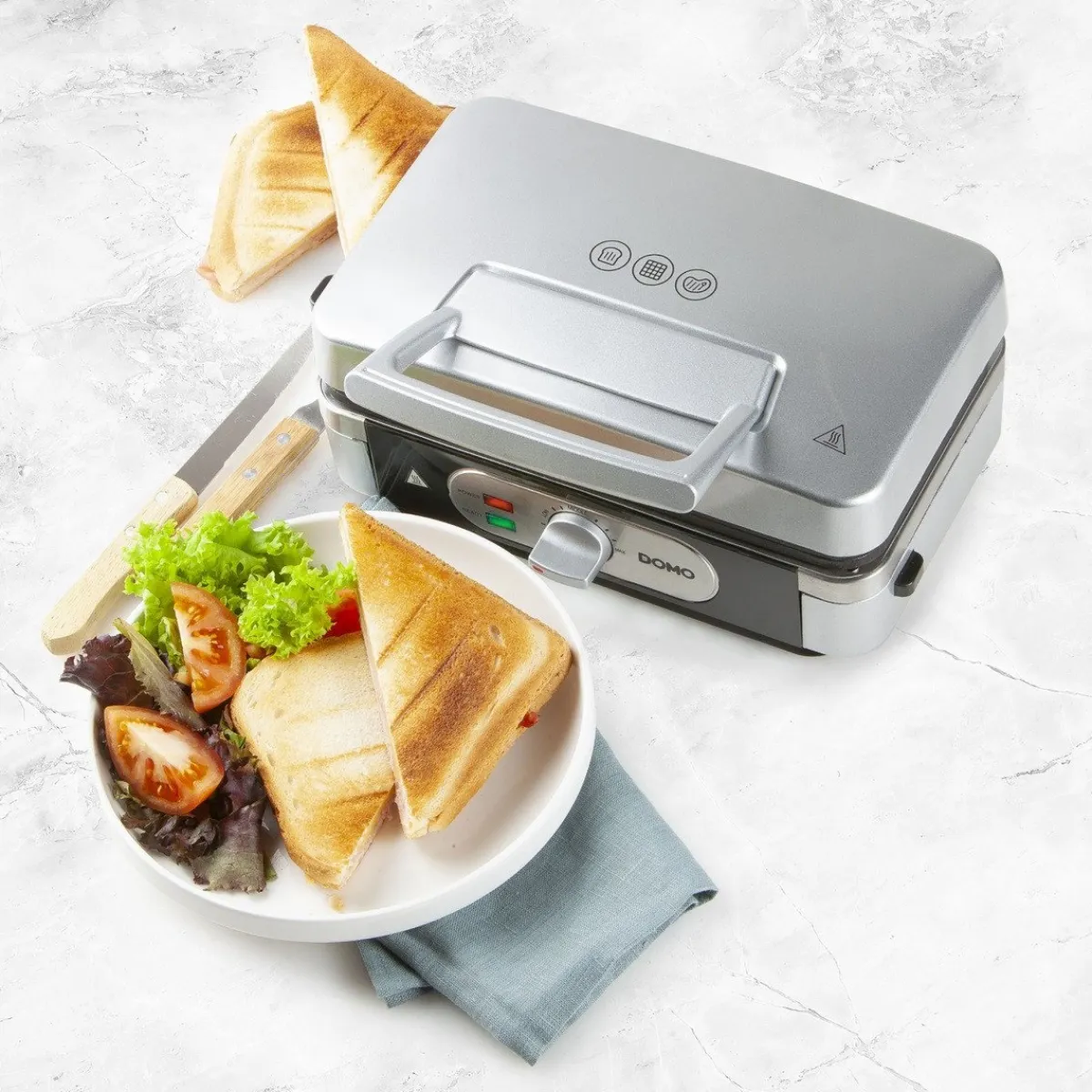 Domo Snackmaker 3-in-1 (Tosti-Grill-Wafel) Outlet