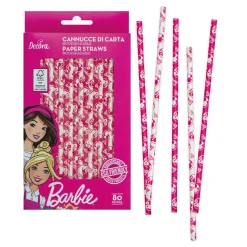 Decora Drinkrietjes Papier Barbie 80st. Online