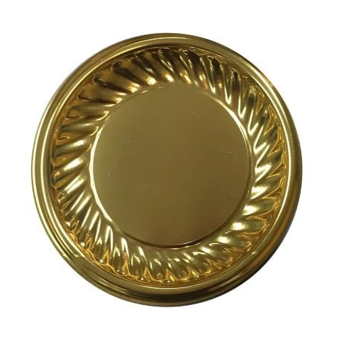 Overig Gebaksschoteltje kunststof Rond-Ribbel Goud Ø86mm New