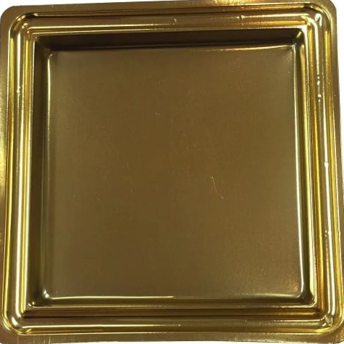 Overig Gebaksschoteltje kunststof Vierkant Goud 88mm Outlet