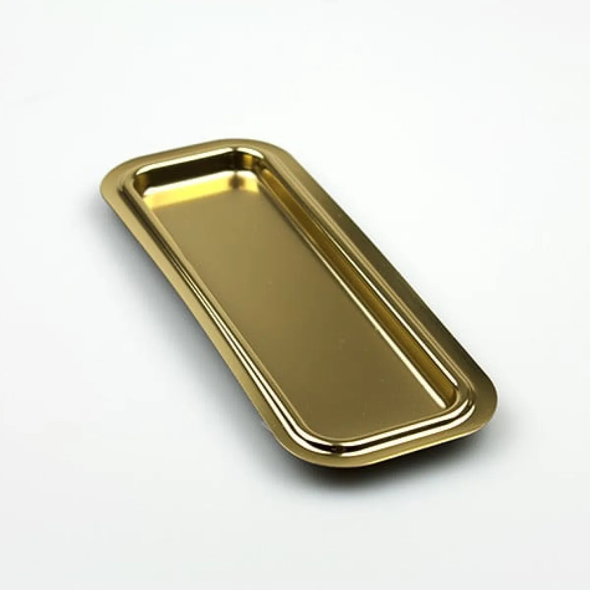 Overig Gebaksschoteltje kunststof Rechthoek (Eclair) Goud 170x65mm Outlet