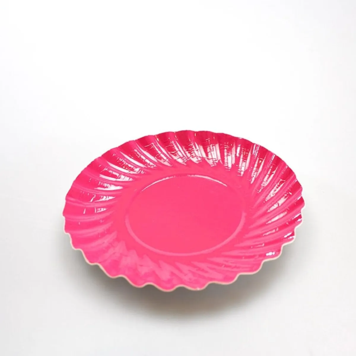 Overig Gebaksschoteltje Rond Ribbel Fuchsia Ø8,8cm 100st. Discount
