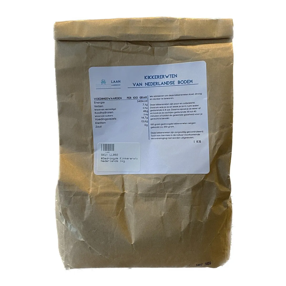 Gedroogde Kikkererwten Nederlands 1kg Outlet