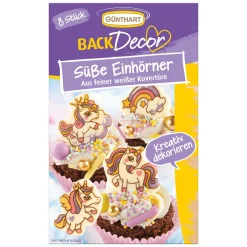 Günthart Chocoladedecoratie Unicorn & Regenboog 8st. Sale