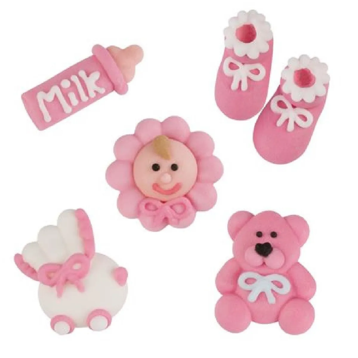 Günthart Suikerdecoratie Baby Roze 96st. Clearance