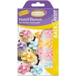 Günthart Suikerdecoratie Bloemen Pastel 15st. Outlet