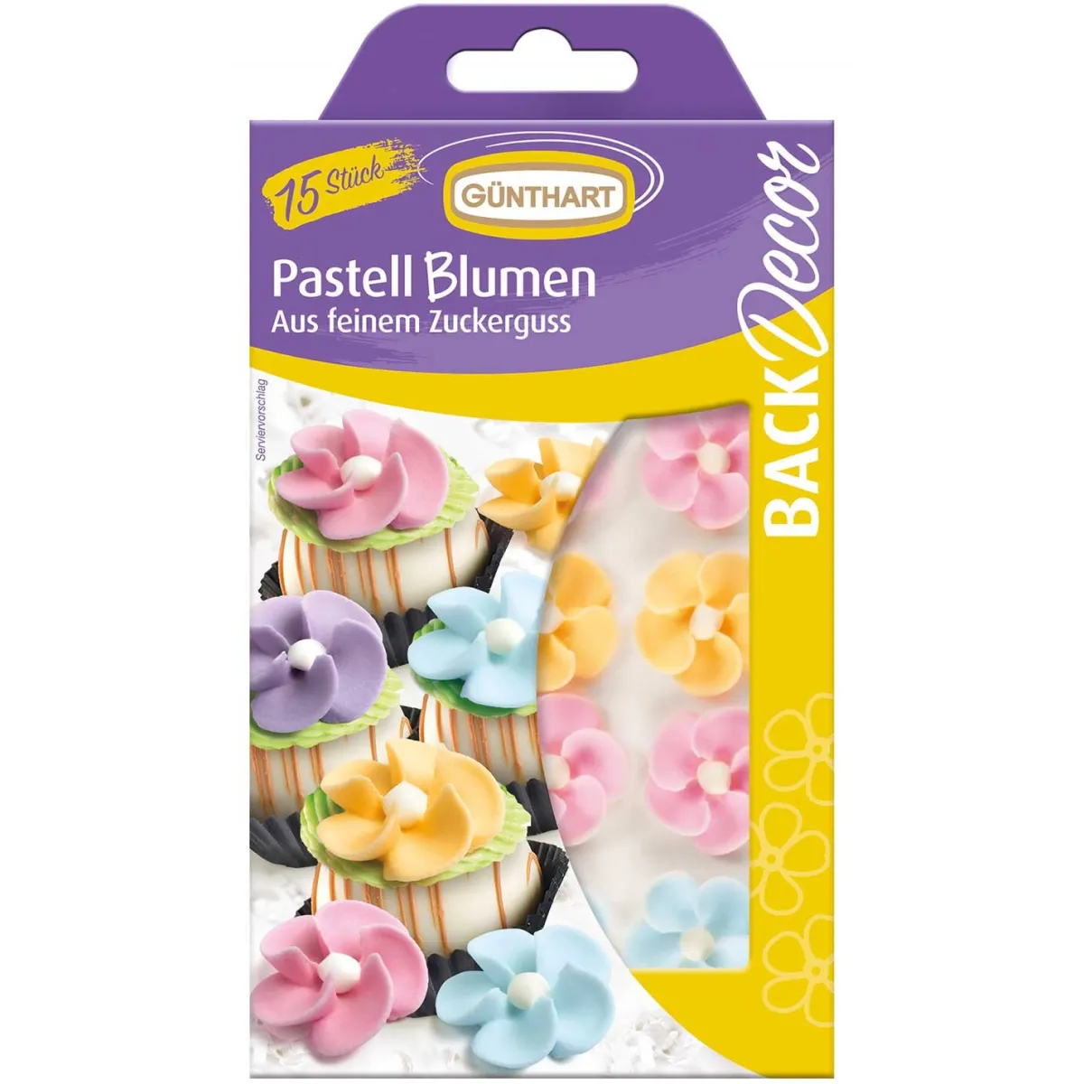 Günthart Suikerdecoratie Bloemen Pastel 15st. Outlet