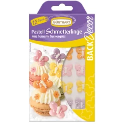 Günthart Suikerdecoratie Vlinders Pastel 12st. New