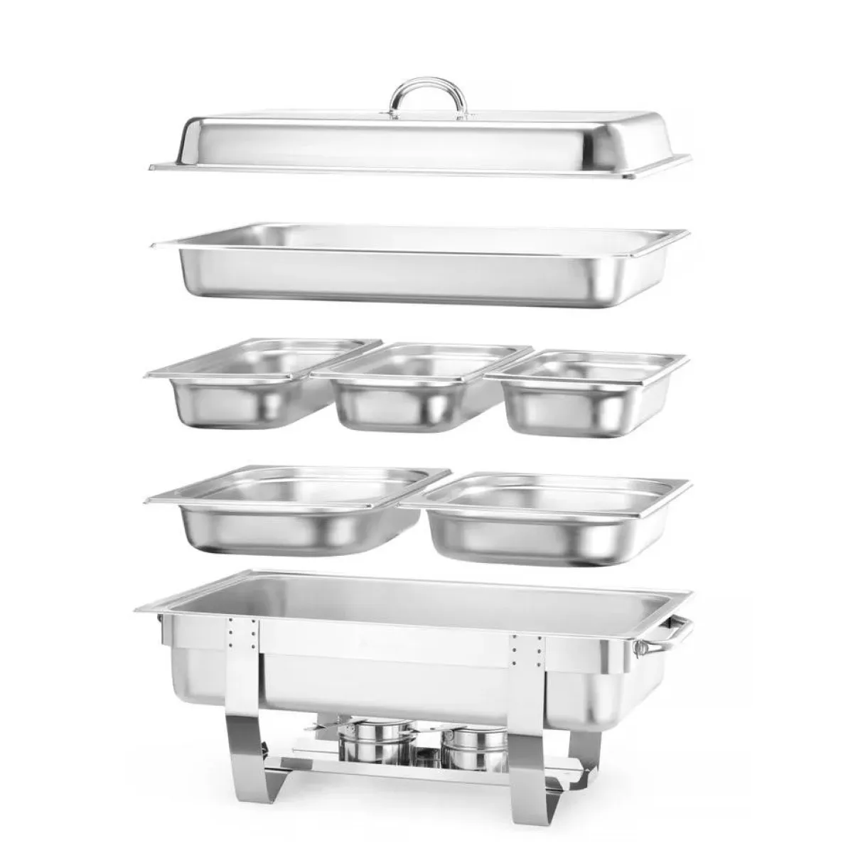 Hendi Chafing Dish Set + 2x GN 1/2 & 3x GN 1/3 Outlet