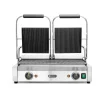 Hendi Contactgrill - dubbele versie Geheel geribd Hot