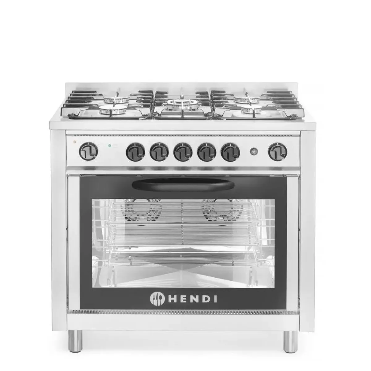 Hendi Gasfornuis - 5 pits met elektrische oven Outlet