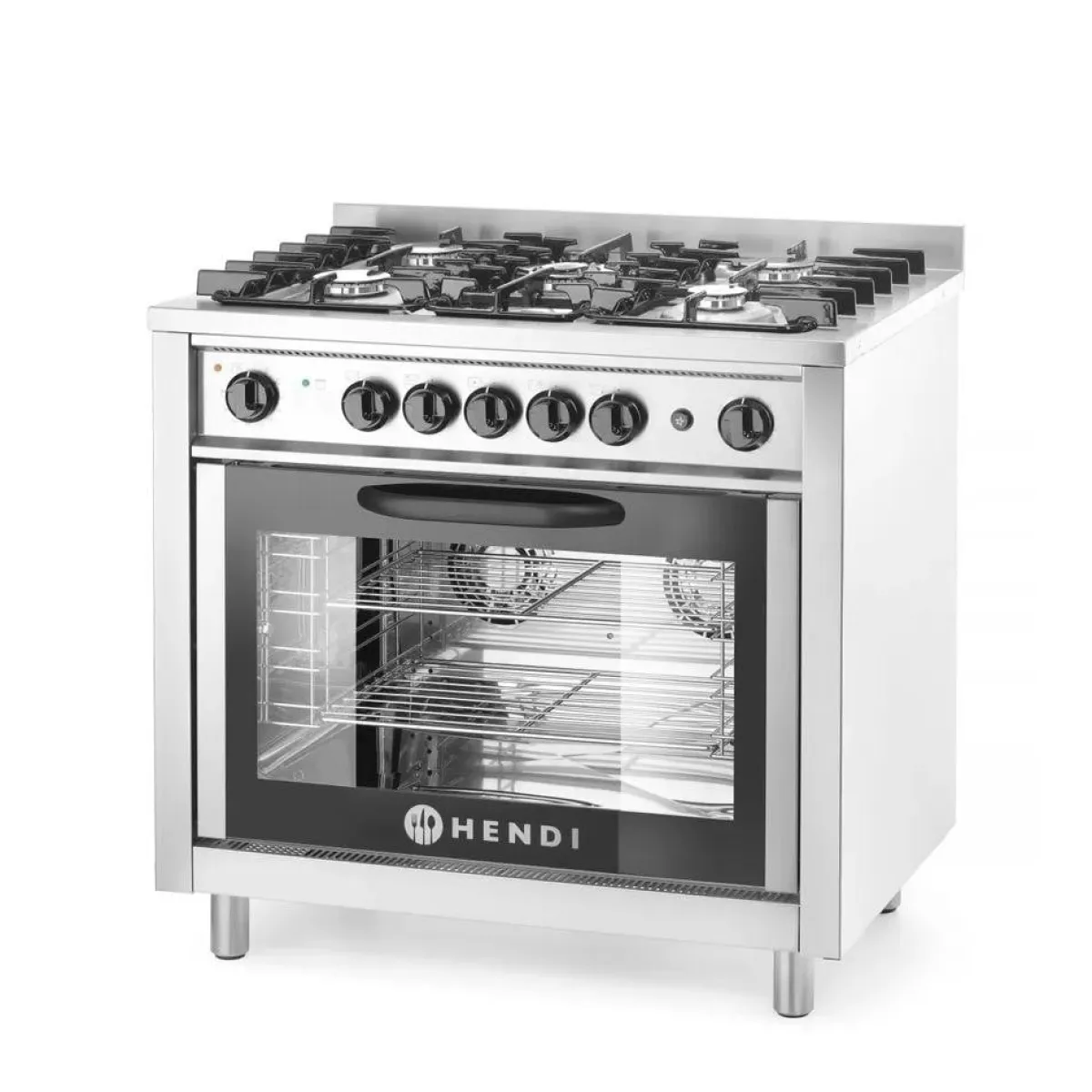 Hendi Gasfornuis - 5 pits met elektrische oven Outlet