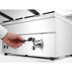 Hendi Inductie friteuse met aftapkraan - 2 x 8L New