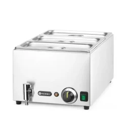 Hendi Set: Bain-marie met afvoerkraan + 3x GN 1/3 en deksel New