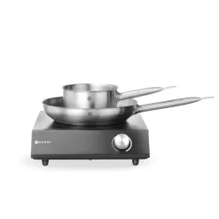 Hendi Set: Inductie kookplaat 3500W + steelpan + koekenpan Hot