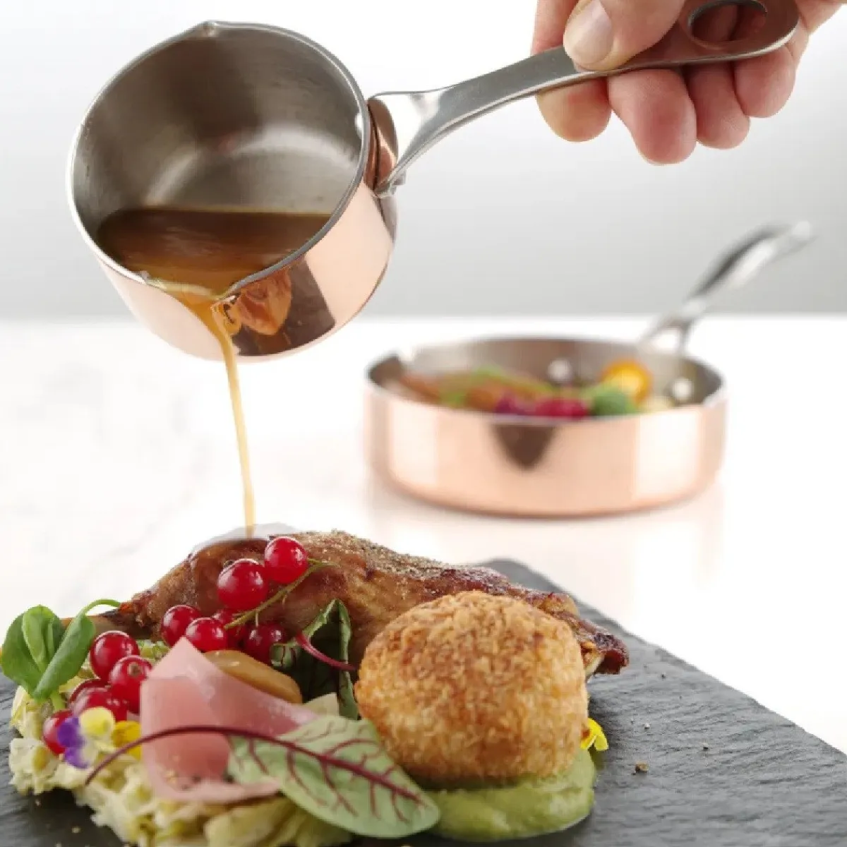 Hendi Steelpannetje Koper met Schenktuit Ø75x40mm Clearance