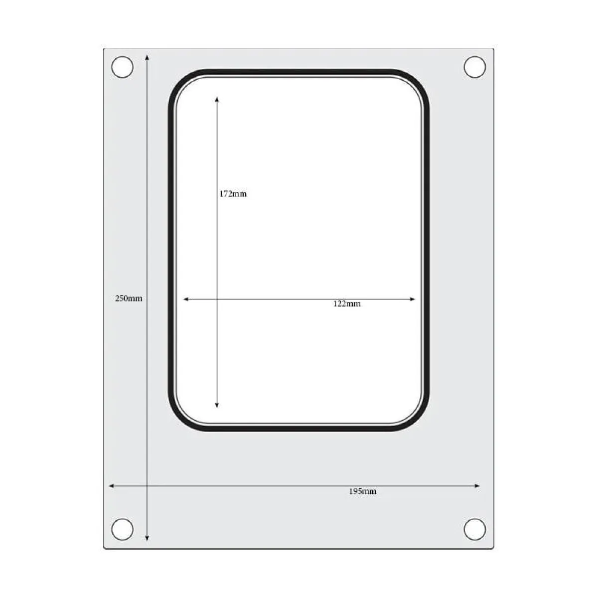 Hendi Traysealer matrix container 187x137 mm Sale