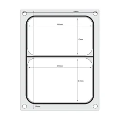 Hendi Traysealer matrix Twee-delige container 227x178 mm Clearance